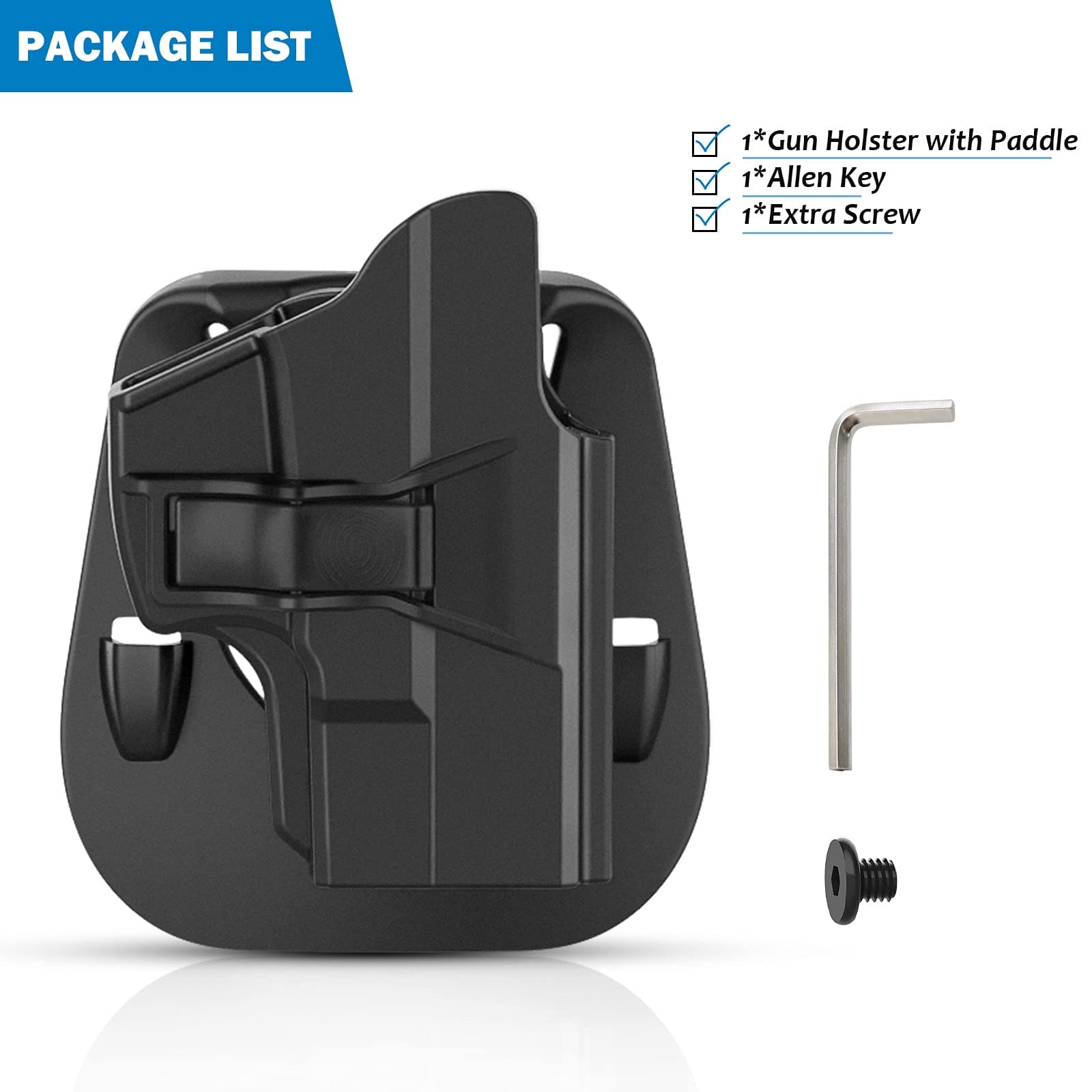 G2 G3 G2C G3C Holster, Optic-Ready OWB Holsters, Polymer Paddle Belt Holster Fit for Taurus Millennium PT111 PT132 PT138 PT140 PT145 PT745(Not Pro) with Trigger Release Adjustable Cant