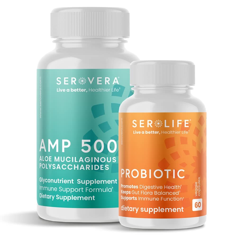 Aloe Glyconutrient + Probiotics - Support Immune System, Digestive Tract, and Colon Health 330 caps