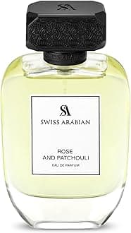 Swiss Arabian Rose and Patchouli for Women - Women's Perfume - White floral, Musk, Citrus Fragrance with Bergamot, Rose, and Sandalwood - 3.4 oz