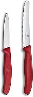 VictorinoxPillow Packs 4 3¼" Paring Red 4.5 Inch Swiss Classic Utility Knife with Round Tip, 8.66 x 0.83 x 0.47 inches