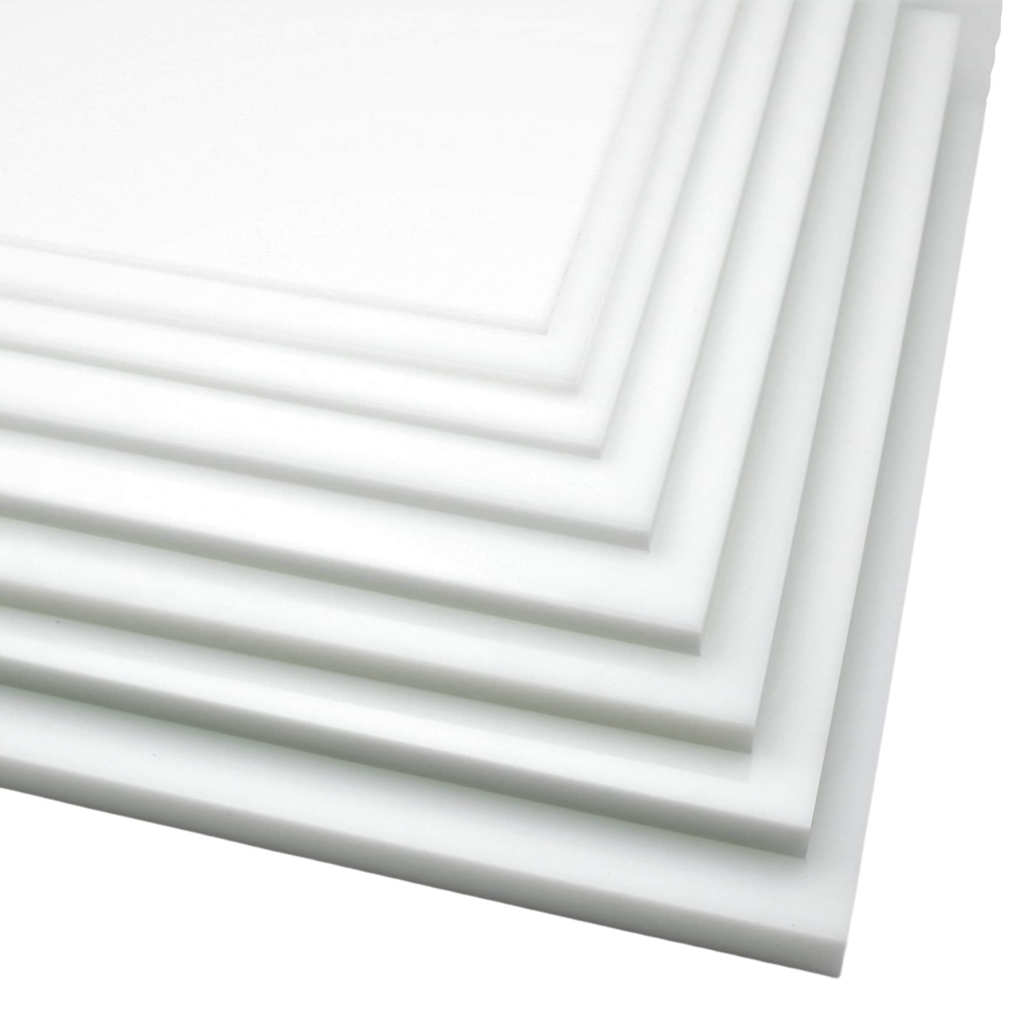 BuyPlastic Natural White HDPE Plastic Sheet 1/2" Thick, Size 6" x 24", High Density Polyethylene Board, Actual Dimensions 5.75" x 23.75"