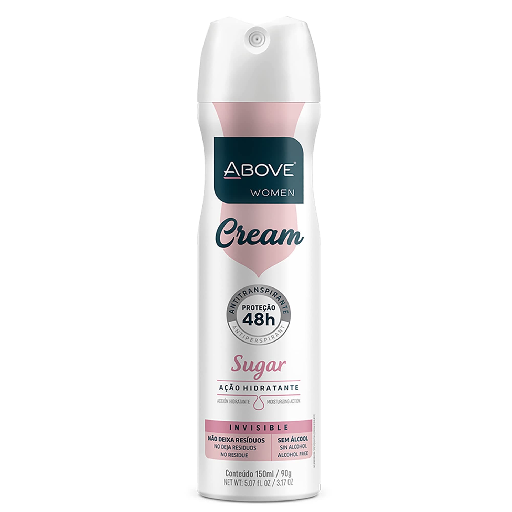 ABOVE 48 Hours Antiperspirant Deodorant, Cream Sugar, 3.17 oz - Spray Deodorant for Women - Patchouli, Oak Musk, and Citrus Notes - Stain-Free