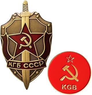 CCCP KGB Enamel PIns Badge Lot of 2 Lapel Backpacks