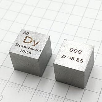 1cm Pure Dysprosium Metal Cube, 99.9% High Purity Engraved Dy, for Element Sample Collection, Classroom Demonstrations, Science and Laboratory Experiment Projects
