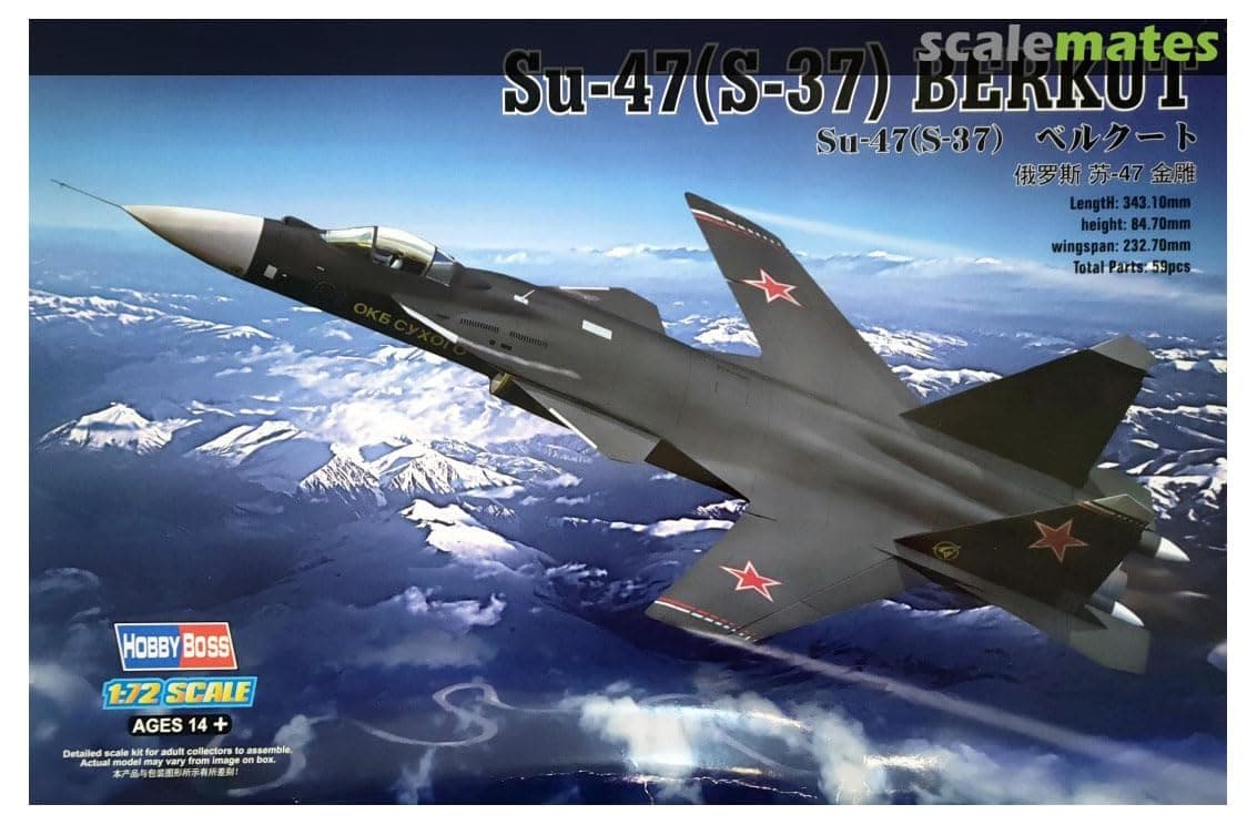 1:72 Scale Su-47 (S-37) Berkut Assembly Authentic Kit