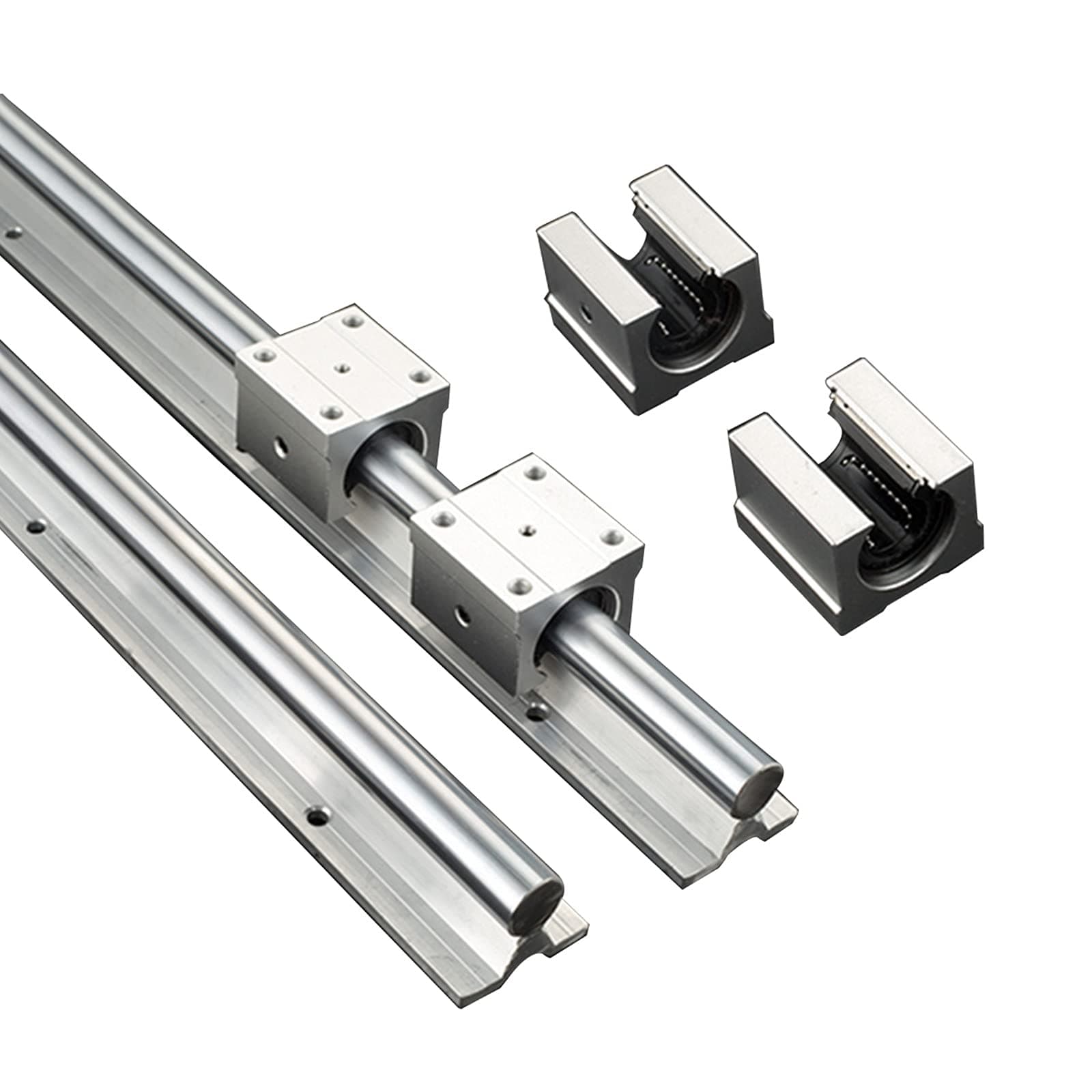 2PCS Linear Rails SBR12 1000mm with 4PCS Slide Blocks, CNC Rail Kit, Bearings Kit for Automated Machines