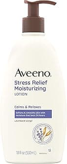 Aveeno Stress Relief Moisturizing Body Lotion with Lavender Scent, Natural Oatmeal to Calm & Relax, Non-Greasy Daily Stress Relief Lotion, 18 fl. oz (Pack of 3)