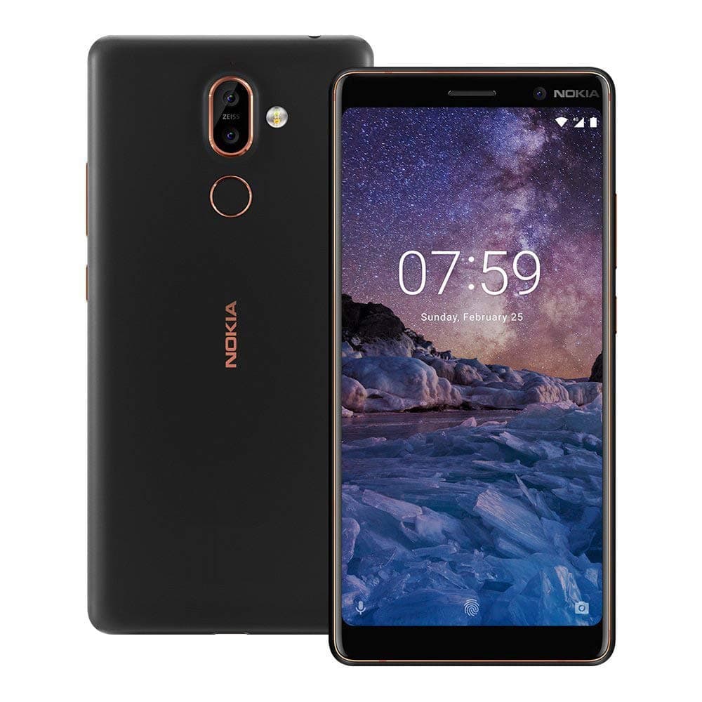 Nokia 7 Plus TA-1046 Dual Sim 64GB/4GB (Black) - Factory Unlocked - International Version - No Warranty in The USA - GSM ONLY, NO CDMA - Android One