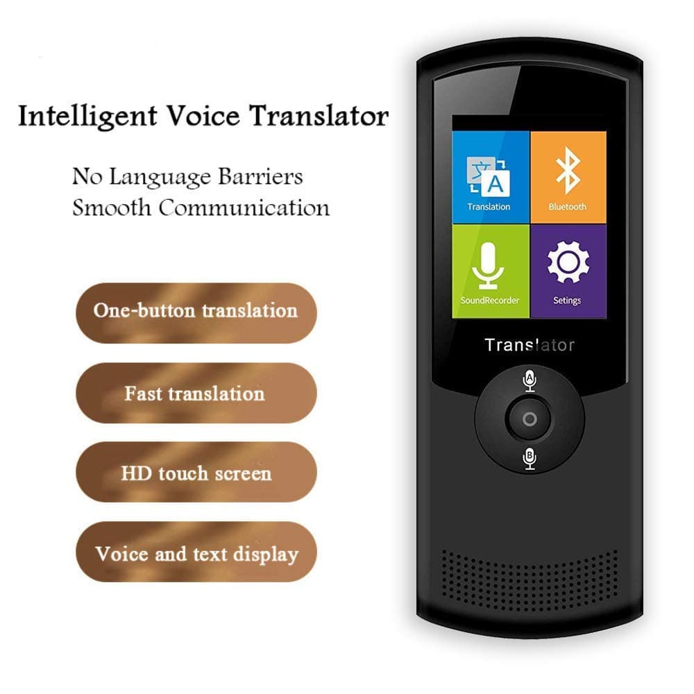 Goglor Language Translator Device, Real Time Voice Two Way Translation, Double Microphone High-definition Recording, Long Standby,WiFi 4G 2.4 Inch HD Touch Screen, 42 Languages for Travel Business