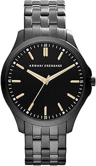 A｜X ARMANI EXCHANGEA|X Armani Exchange Men's Watch with Three-Hand Analog Display and Date Window, Watch for Men with Stainless Steel or Leather Band