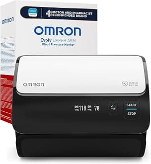 Smart Elite+ HEM 7600T Tubeless 360° Accurate Digital Blood Pressure Monitor With Intellisense Technology & Intelli Wrap Arm Cuff With Bluetooth Connectivity to Store Historic Measurements