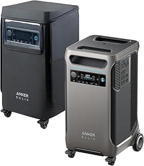 Anker SOLIX F3800 Portable Power Station with Protective Cover, 3840Wh LiFePO4 Batteries, Ultra-High 6000W AC Output, Solar Generator for Home Backup, RVs, Emergencies, Power Outages, Outdoor Camping