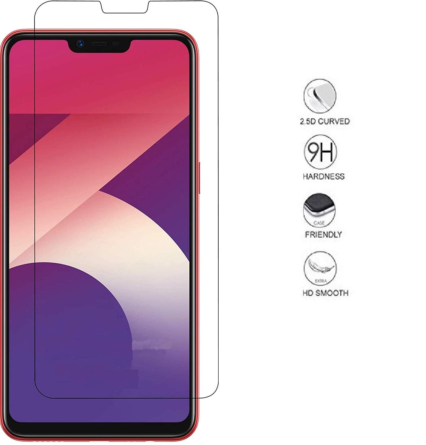 SHOPWAY Gorilla Tempered Glass Screen Protector for Oppo A3s