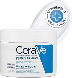 CeraVe Moisturising Cream Pot with 3 Essential Ceramides and Hyaluronic Acid for Dry to Very Dry Skin 340g, Dermatological Skincare, Fragrance-Free, Non-Comedogenic