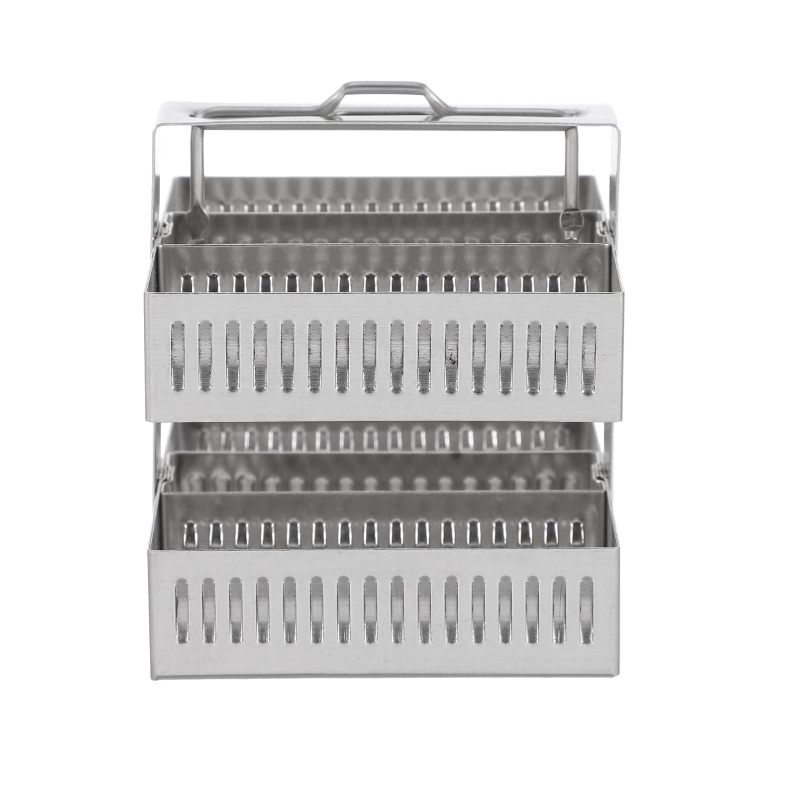 Microscope Slides Rack 30 Positions, Stainless Steel Microscope Slide Holder - Research Staining Specimen Experiment Experiments Storage Stand for Lab