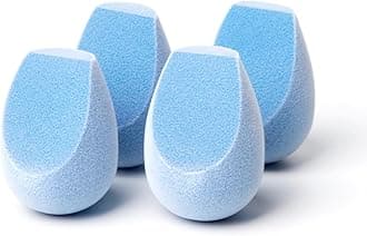 JUNO & Co. Microfiber Velvet Sponge, Latex-Free, Dual Layer Technology, Flawless Makeup Blender for Foundations, Powders and Creams (4 Fusion Sponge Bundle)