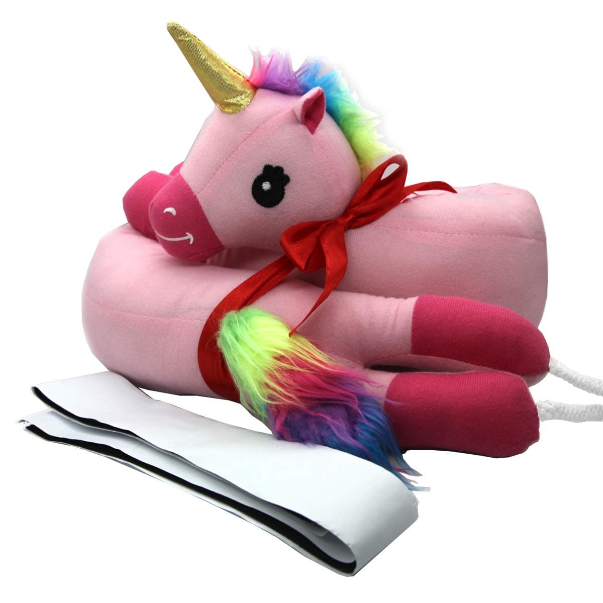 MAXTID 96.5cm Door Draught Excluder Animal Keep Hot Out Cushion 96.5 cm Door Snake Draft Stopper Pink Unicorn