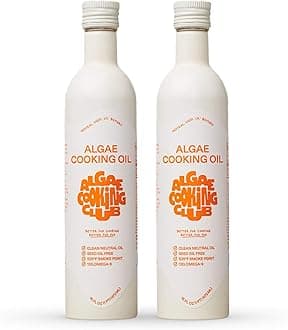 Algae Cooking Club Chef-Grade 100% Algae Cooking Oil - Avocado Oil Alternative - 535°F High Smoke Point - Omega-9 Rich, Neutral Buttery Flavor - Seed Oil-Free - For Searing, Baking, Frying (2, 16 fl oz)