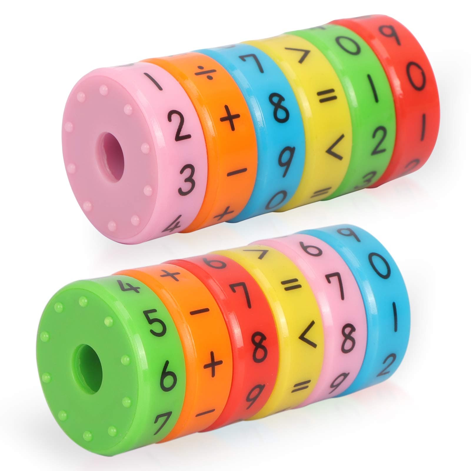 Skycase 2pcs Magnetic Arithmetic Learning Toys, Intelligence Brain Developing Toy Math Blocks Game Educational Toys for Children Gifts