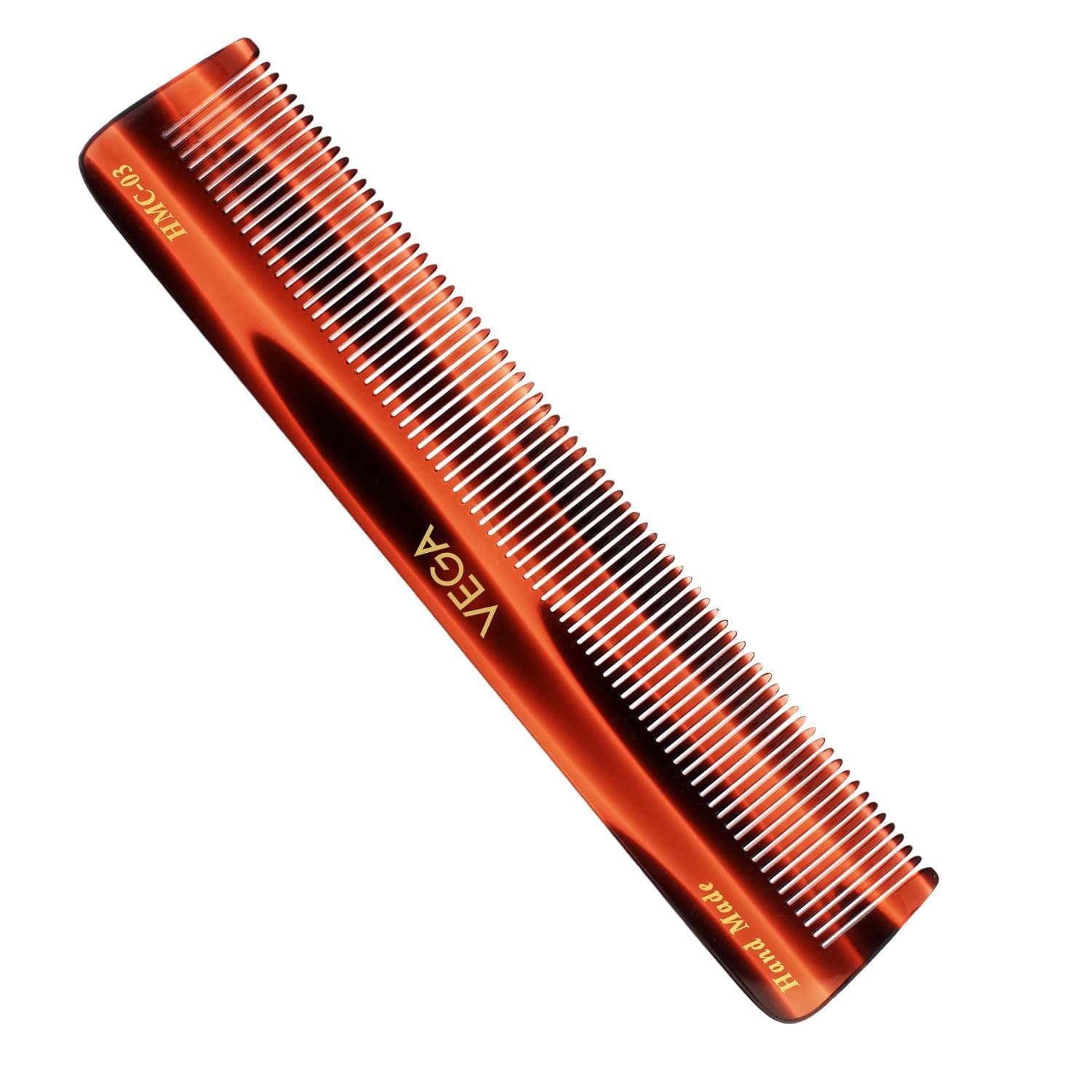 Vega Tortoise All Fine Tooth Dressing Comb, Brown