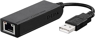 D-Link DUB-E100 High-Speed USB 2.0 Fast Ethernet 10/100 Mbit/s Ethernet Adapter , Black