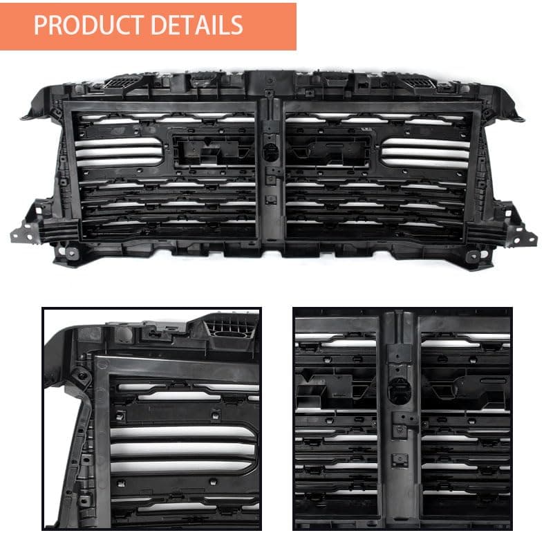 Billet Silver Trim Black Horizontal Billet Style Grille Compatible with 2020-2024 RAM 2500 3500 4500 w/Camera Hole Replace for 68516019AA