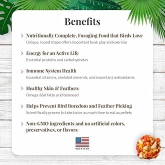 LAFEBER'S Tropical Fruit Nutri-Berries Pet Bird Food, Made with Non-GMO and Human-Grade Ingredients, for Cockatiels Conures Parakeets (Budgies) Lovebirds (Tropical Fruit 10 oz Pack of 2)