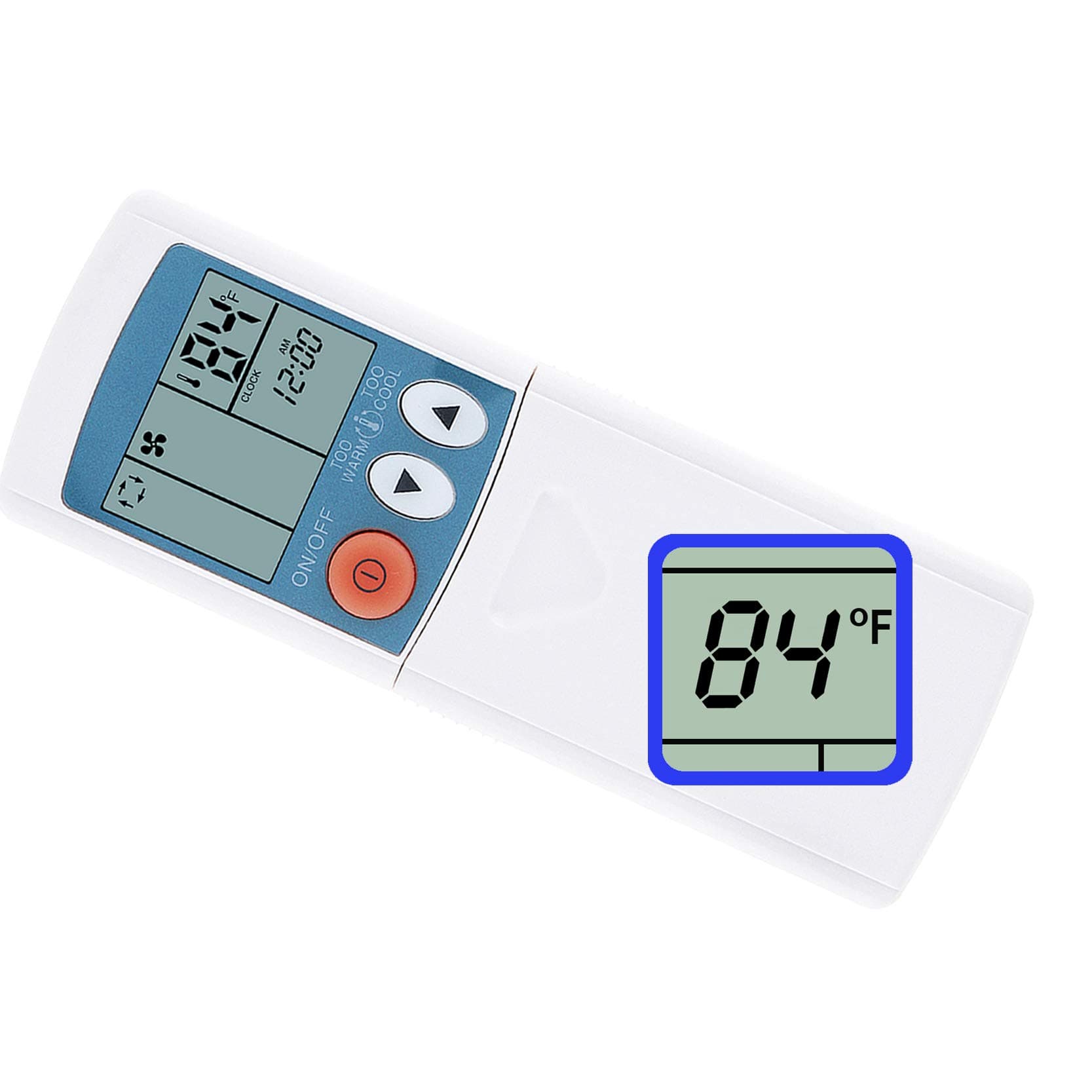 Compatible with Mitsubishi Electric Mr Slim Air Conditioner Remote Control MSZ-SF25VE-E1 MSZ-SF25VE-E2 MSZ-SF25VE-EN1 MSZ-SF25VE-EN2 MSZ-SF35VE-E1 MSZ-SF35VE-E2 MSZ-SF35VE-EN1 Display in Fahrenheit