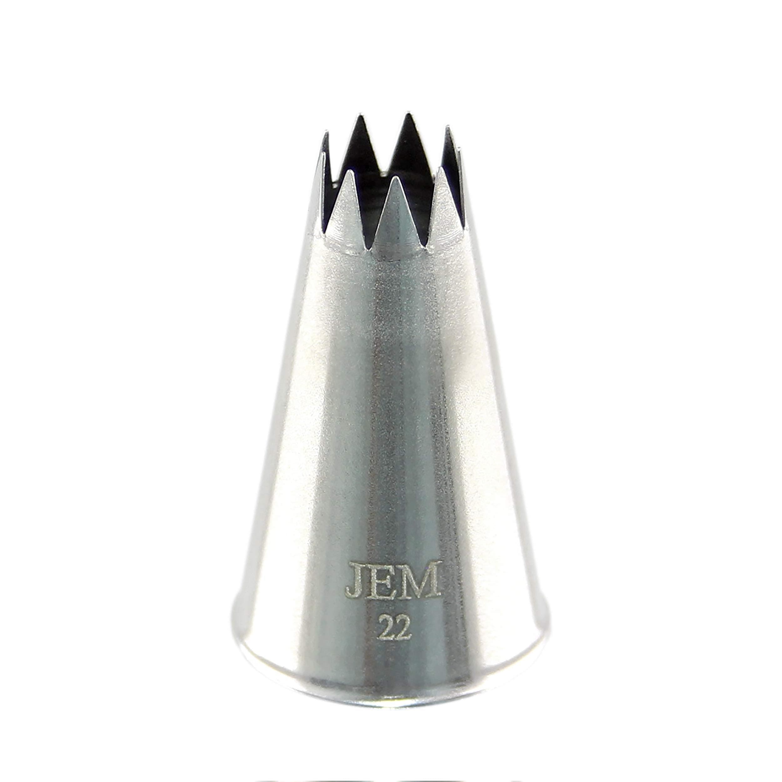 Jem Enterprises Open Star Piping Nozzle no. 22, Silver, Standard (NZ22)