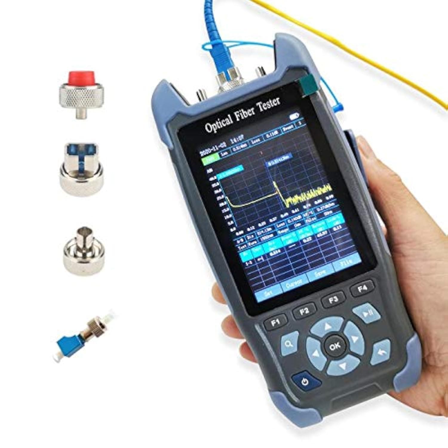 Mini-Pro 1310/1550nm OTDR Mulit-Function r Built in OPM/OLS / RJ45 Test/VFL Test Rang 5m-60Km Dynamic Range 24dB/22dB Connector UPC With FC/UPC-FC/APC-SX And FC/SC/LC/ST Adapter