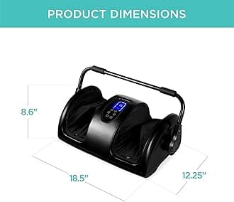 Best Choice Products Heated Foot Massager Machine Shiatsu Leg Massager, Therapeutic Reflexology Calf Massager w/Blood Circulation, Nerve Pain, Deep Kneading, High-Intensity Rollers - Satin Black