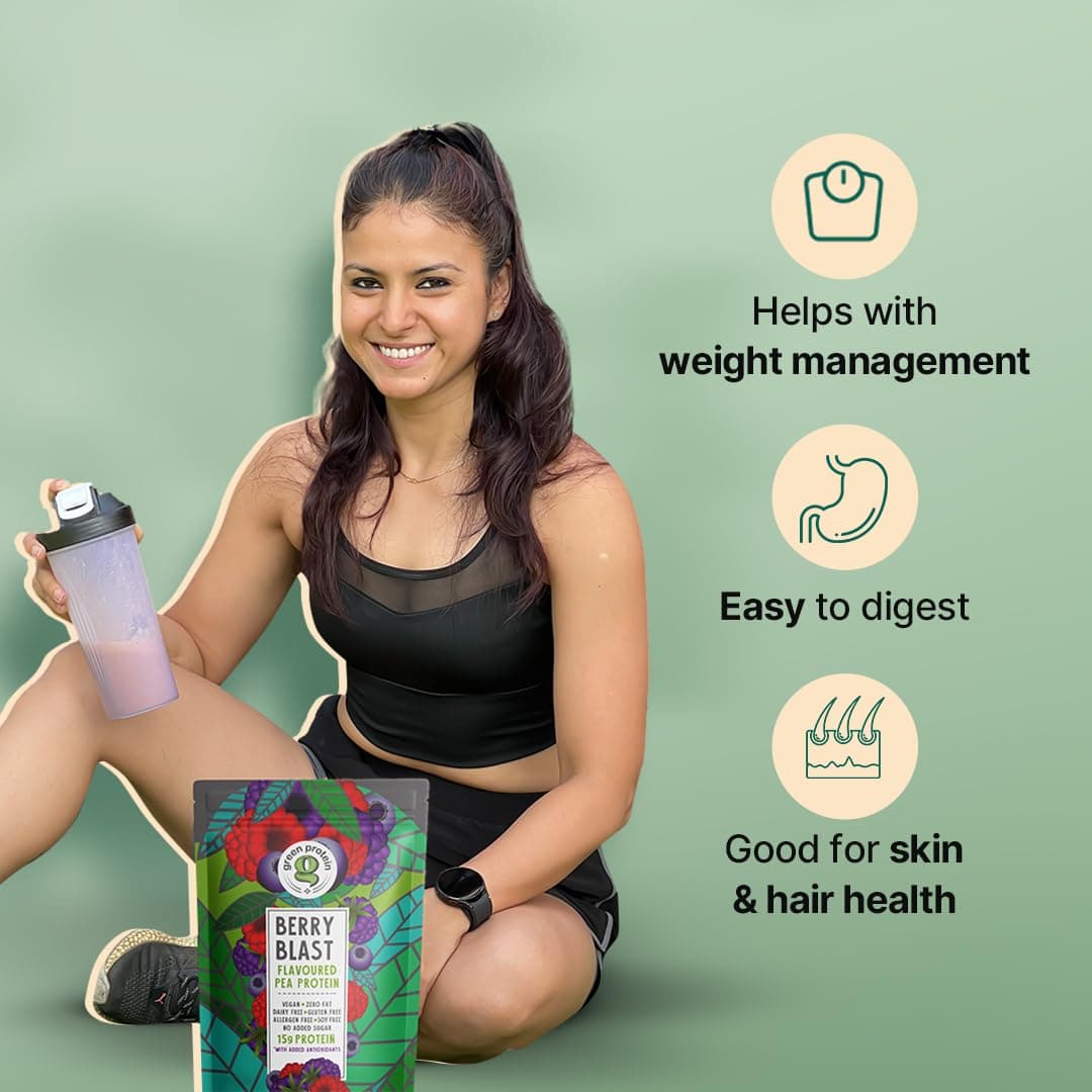 - Pea Protein Isolate Powder, Vegan Plant Protein, 15gm Protein Per Serving, No Added Sugar, 100% Vegan, Soy Free, Dairy Free, Allergen Free, Berry Blast Flavor, Pack Of 12, 23 gm each