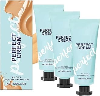 Cream body Makeup Foundation UK for Mature Skin, All-Over Concealing Perfecting Cream Hydrating Full Coverage Concealer-80ml, Waterproof Long Lasting CC Foundation for Smooth Tone Body, Transfer-Resis