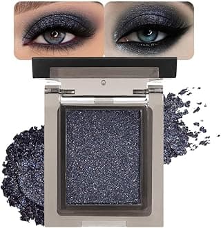 Single Nude Black Matte Eyeshadow,Bright High Pigment Intense Monochrome Eye Shadow,Apply Makeup Easily,Matte Pressed Powder Single Eyeshadow,24 Hour Eye Makeup Longwear Waterproof,Blendable
