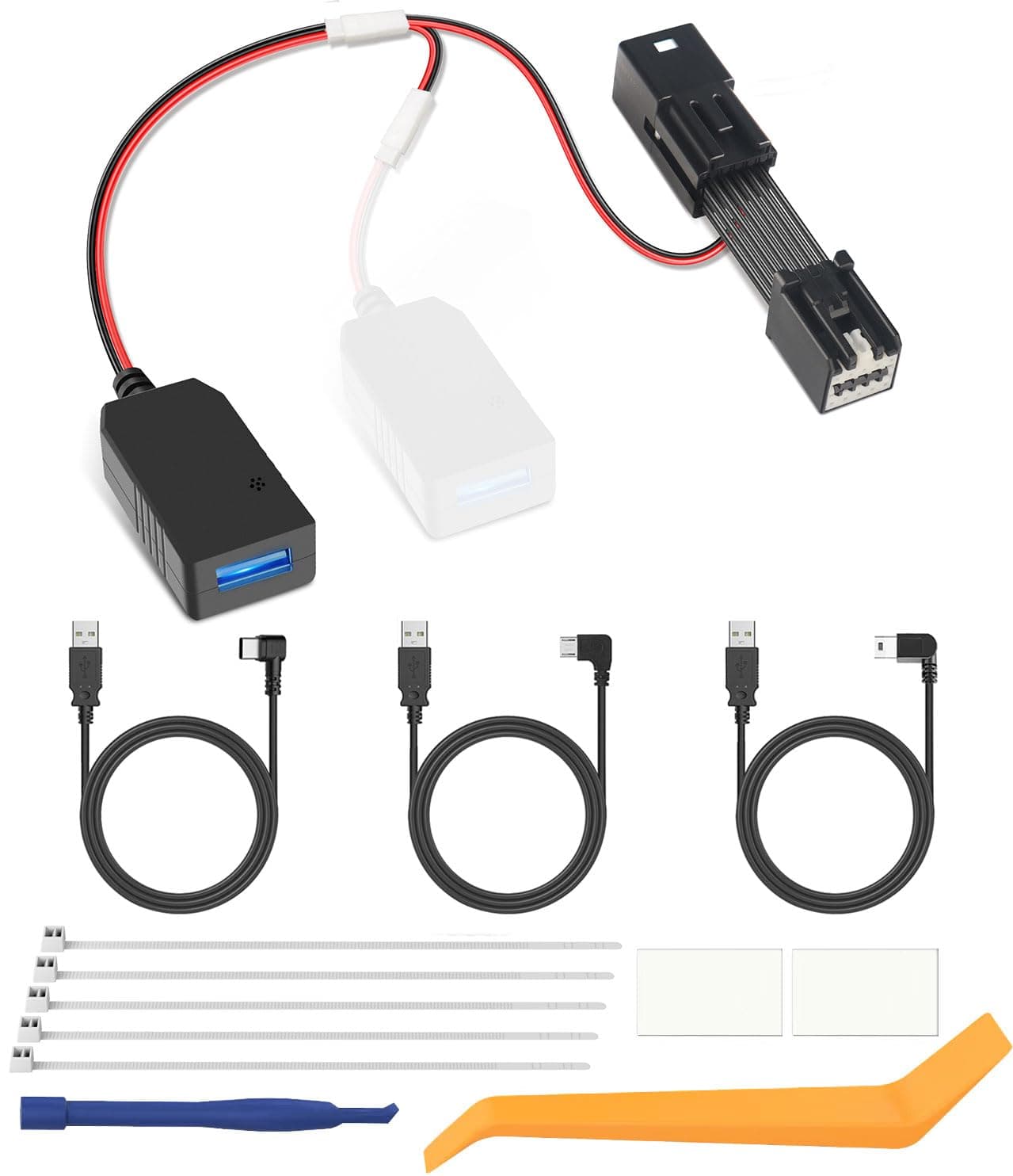 YQMAJIM - Dash Cam Power Adapter (10P Type) Compatible with GMC, Chevy, Cadillca, Buick Models with Auto Dimming Rearview Mirror, Charger Adapter Cable