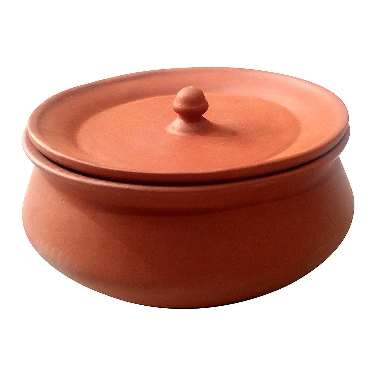 Handcrafted Earthen Glazed Curd Pot, Dahi Handi - (Terracotta, Brown) 750 Ml