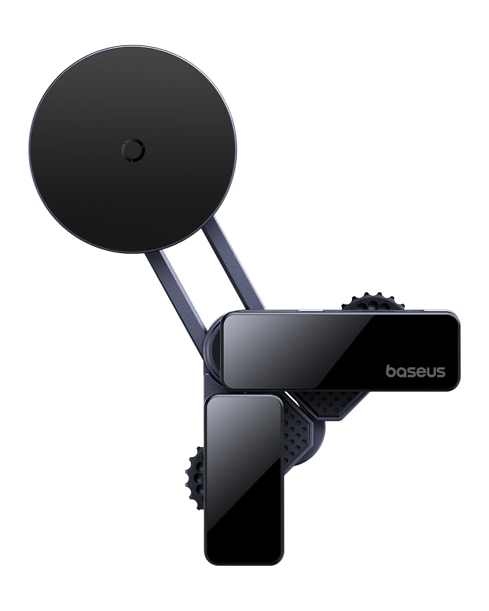 MaxView Magnetic Car Mount for Infotainment Screen, 270° Adjustable Arm, 360° Ball Joint, Glue-Free Clamp for 7.5-14mm Screens (Tesla, EV) - Space Grey