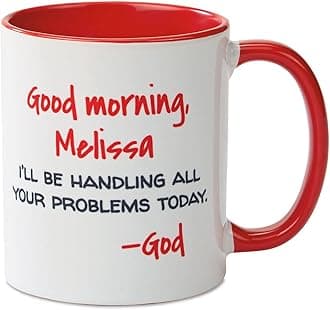 Current Good Morning from God Personalized Ceramic Mug - Large 11 Ounce Size, Religious Novelty Mugs, Add a Name, Microwave and Dishwasher Safe Cup, Customizable Gifts for Friends