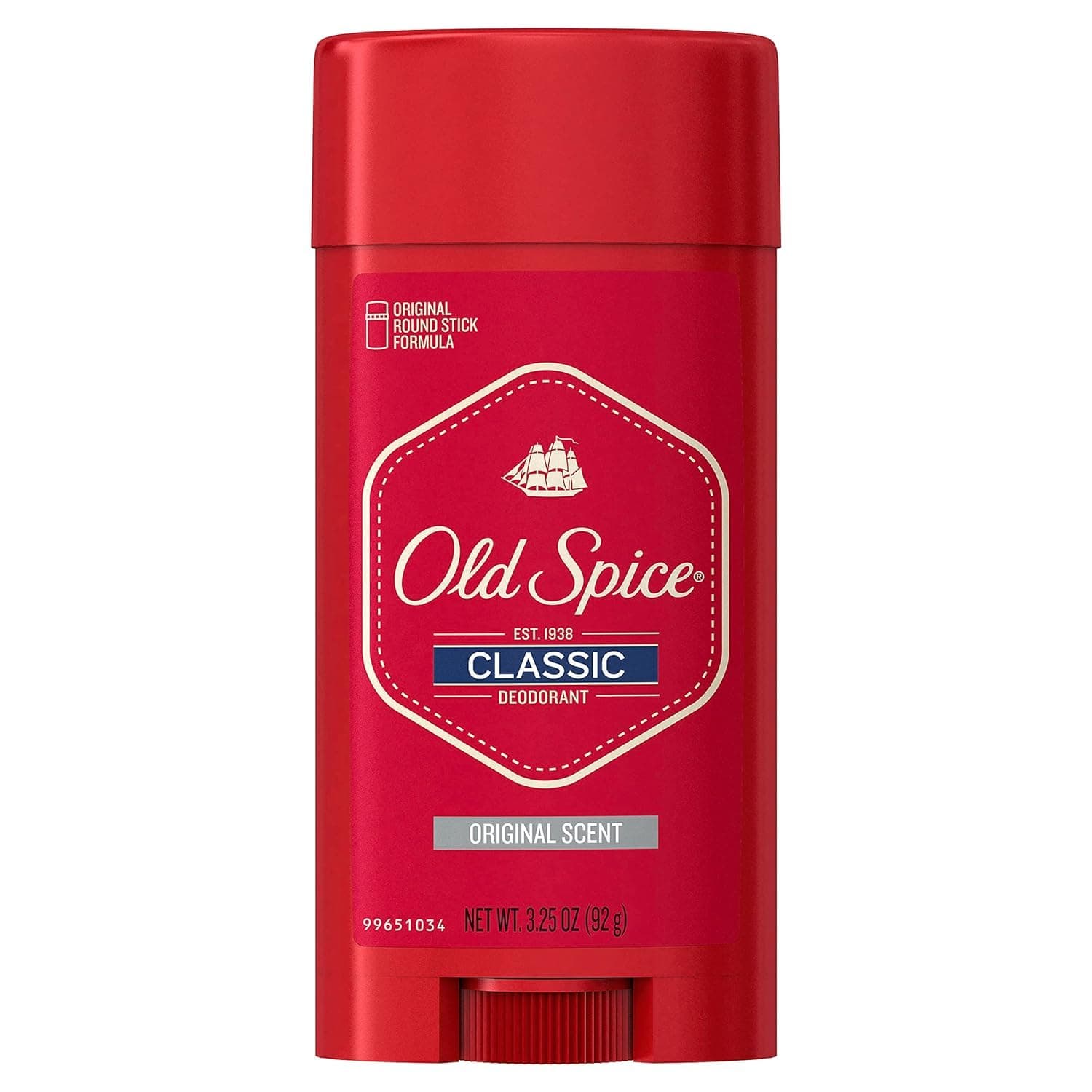 Old Spice Classic Deodorant Stick Original 3.25 oz
