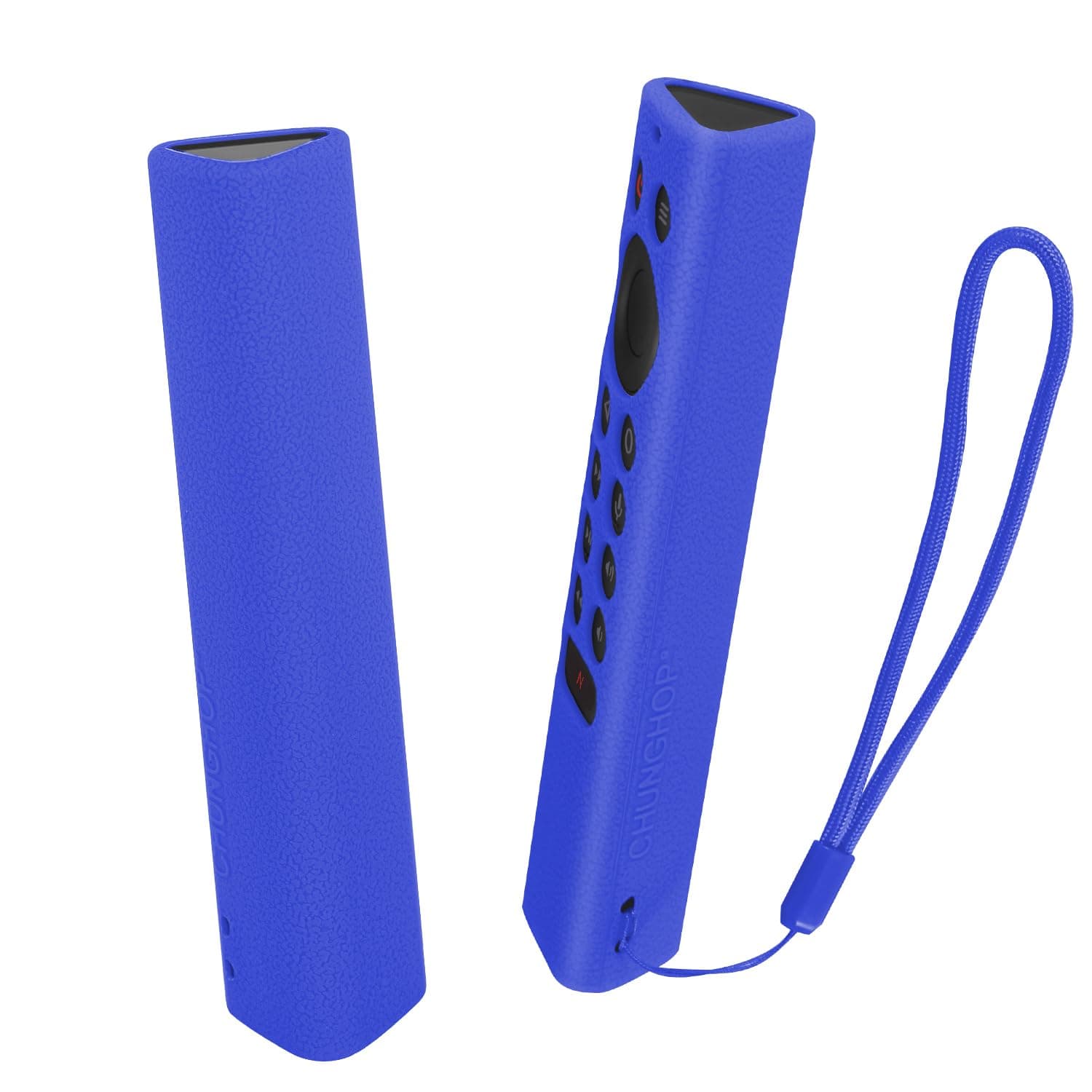 CHUNGHOP Protective Silicone Remote Cover for NVIDIA Shield TV Pro/4K HDR Remote Controller Washable Anti-Lost Remote Case with Remote Loop- Blue