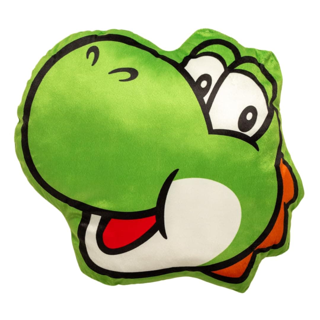 Nintendo Super Mario Yoshi Gaming Bedding Super Soft Plush Decorative Pillow, One Size, (Officially Licensed Product) By Franco