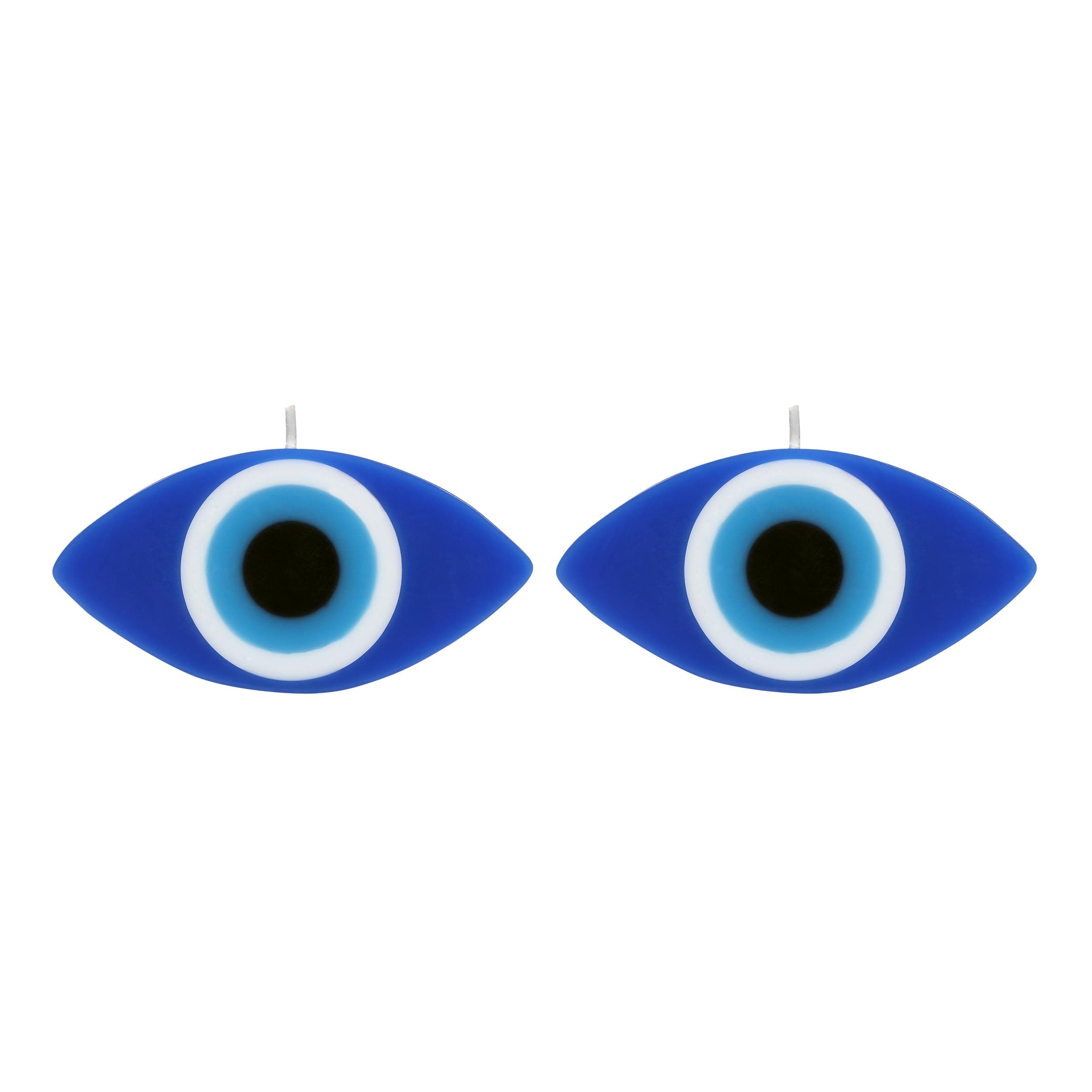 PROSPERRO LUMO by Parkash Candles Blue Evil Eye Candle Gift Nazar Home Decor Handmade Candles Desk Sculpture Decoration for House || Bedroom || Living Room || Set of 2 (Evil Eye)