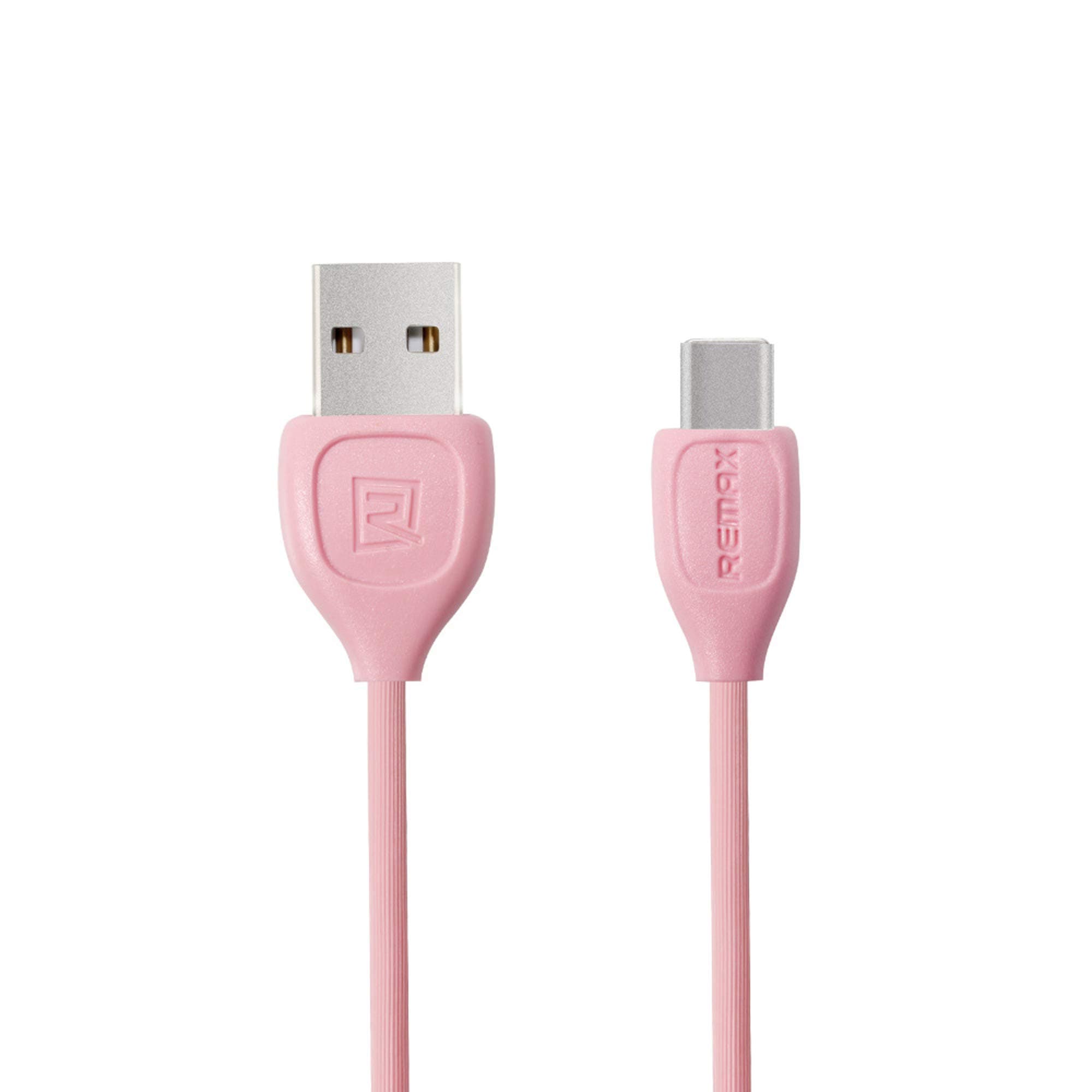 REMAXLesu USB C Cable 3.2Ft PVC Glue Line USB Type A to C Fast Charger for Samsung Galaxy S9, Note 8, S8 Plus, LG V30 V20 G6 G5, Google Pixel, Nexus 6P 5X, Moto Z, Type C Cable 2.1a, Rc-050a (Pink)