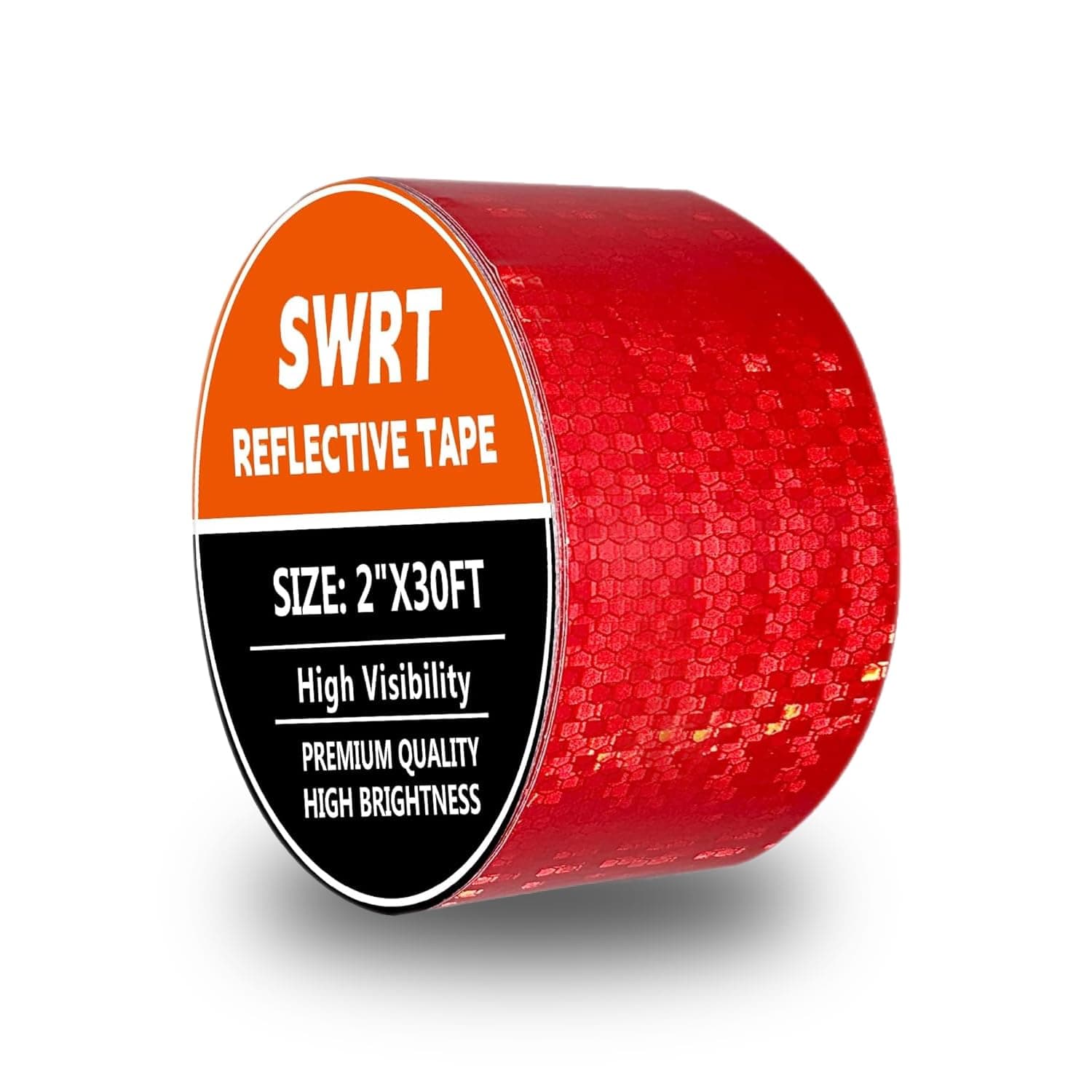 SWRT Reflective Tape 2 Inch x 30 Feet DOT-C2 Shining Star Fade Resistant Red Reflective Tape Outdoor Waterproof Strong Adhesive Safety Warning Tape Reflector Conspicuity Tape for Trailer Trucks Bike