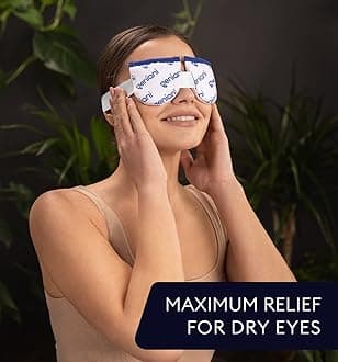 GENIANI Microwave Heated Warm Compress for Eyes, Fast Acting & Effective Moist Heat Eye Mask for Dry Eyes, Eye Care Mask for Tired Eyes, Dry Eye Therapy Mask, (Pack of 1, White)