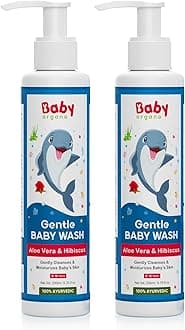 Babyorgano Deeply Nourishing Baby Wash 0-5 Yrs Tear-Free, Head to Toe, Gentle on Sensitive Skin 200ml Pack 2