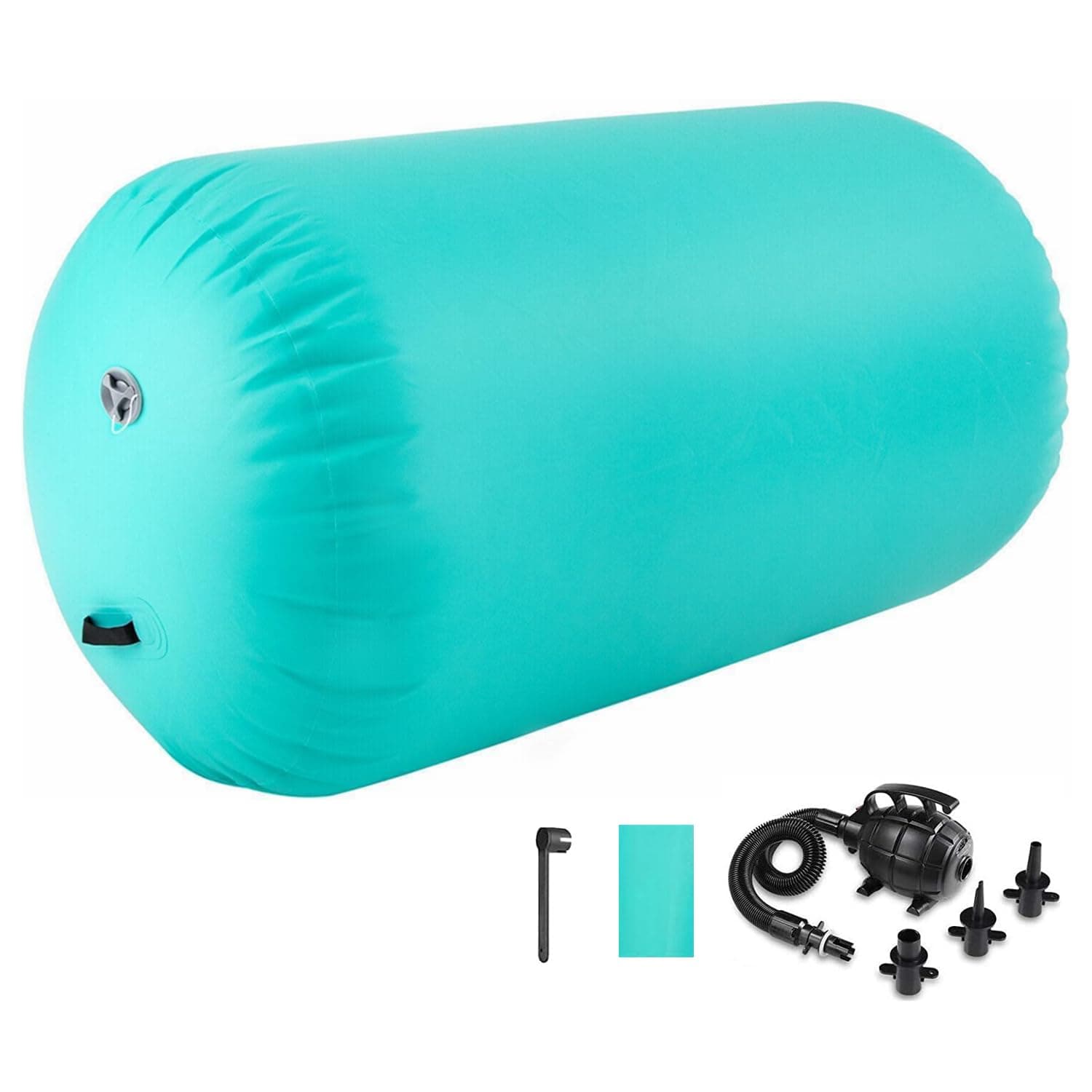 Air Roller Gymnastics Barrel Tumbling Mat Inflatable 60/75/90 CM Air Spot Tumble Track Mat Backbend Trainer with Air Pump for Training/Yoga/Backflip/Home Use