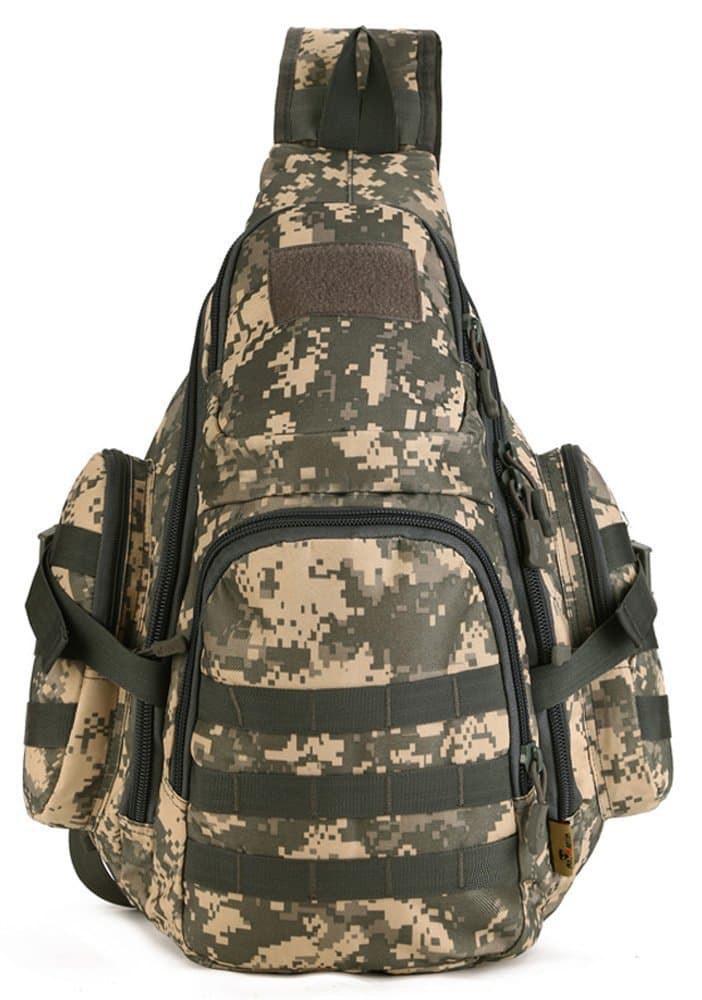 YFNT Tactical Military Daypack Sling Chest Pack Molle Laptop Backpack Shoulder Bag Crossbody for Hunting Camping Trekking