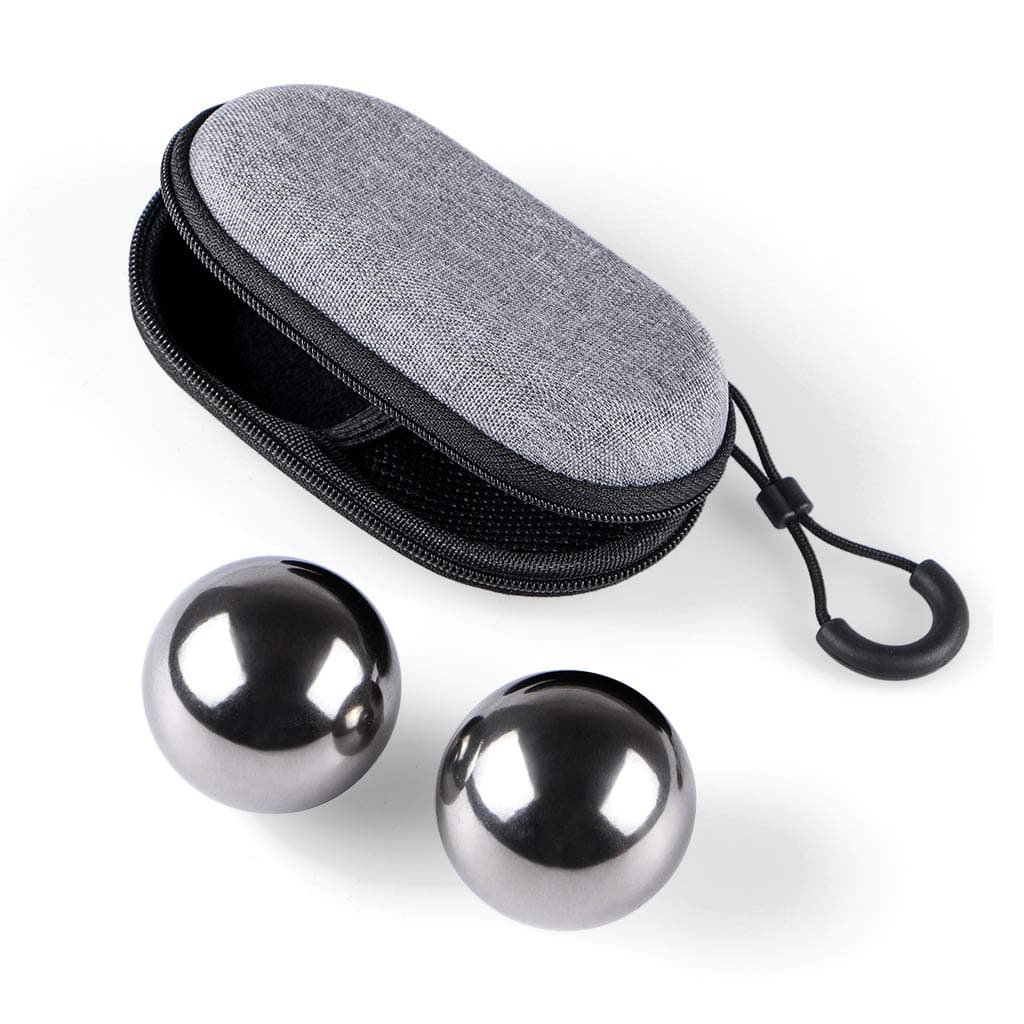 MDLUU Stainless Steel Baoding Balls, 1.57 Inch Chinese Massage Balls, Hand Exercise & Therapy, Stress Relief