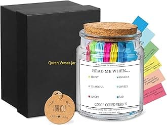 Quran Verse Jar, Spiritual Comfort Read For Emotions and Feelings, Islamic Gifts for Women Men Mom Dad Friend, Ramadan, Eid Gift,Quran Affirmation verses, Hope & Prayer Jar